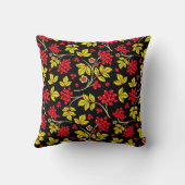  縫い目のない花と漿果の模様。ロシアの  クッション (裏面)