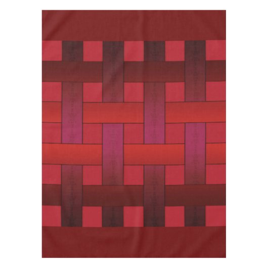 縫い目のない赤いシルクストライプのの裏模様モダンabs テーブルクロス (正面)