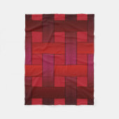 縫い目のない赤いシルクストライプのの裏模様モダンabs フリースブランケット (正面)