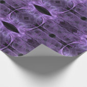 縫い目の一致：抽象芸術万華鏡のように千変万化するパターン紫フラクタル ラッピングペーパー (角)