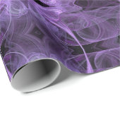 縫い目の一致：抽象芸術万華鏡のように千変万化するパターン紫フラクタル ラッピングペーパー (ロールコーナー)