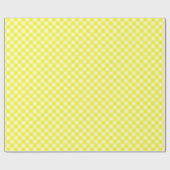 縫い目の一致：黄色n白いギンガムラッピング紙 ラッピングペーパー (フラット)