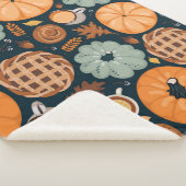 縫い目の無いかわいい秋模様背景 シェルパブランケット (3/4)