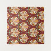 縫い目の無いスザニカラフル型。ヴィンテージ数々の会社 タペストリー (正面(横))