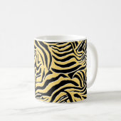 縫い目の無いゼブラ模様、動物。壁紙，抽象芸術 コーヒーマグカップ (正面右)