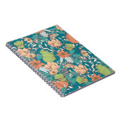 縫い目の無いデザイン、手描きの花付き ノートブック (右側)