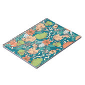 縫い目の無いデザイン、手描きの花付き ノートブック (左側)