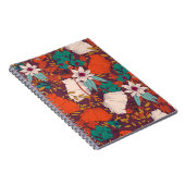 縫い目の無いデザイン、手描きの花付き ノートブック (右側)