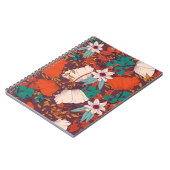 縫い目の無いデザイン、手描きの花付き ノートブック (左側)