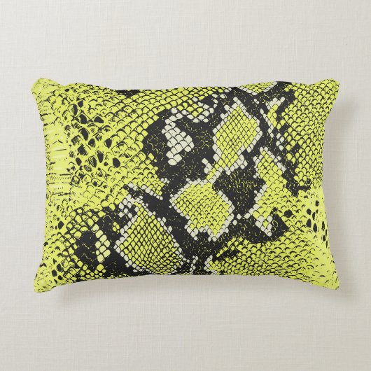 縫い目の無いヴィンテージヘビの動物の皮のパターン。ヘビ アクセントクッション (正面)