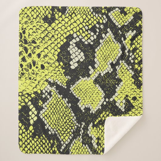 縫い目の無いヴィンテージヘビの動物の皮のパターン。ヘビ シェルパブランケット (正面)