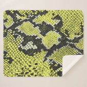 縫い目の無いヴィンテージヘビの動物の皮のパターン。ヘビ シェルパブランケット (正面(横))