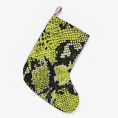 縫い目の無いヴィンテージヘビの動物の皮のパターン。ヘビ スモールクリスマスストッキング (正面 (吊り時))