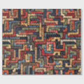 縫い目の無い幾何学模様。民族と ラッピングペーパー (フラット)