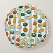 縫い目の無い文違う様（手描きの斜線） ラウンドクッション (裏面)