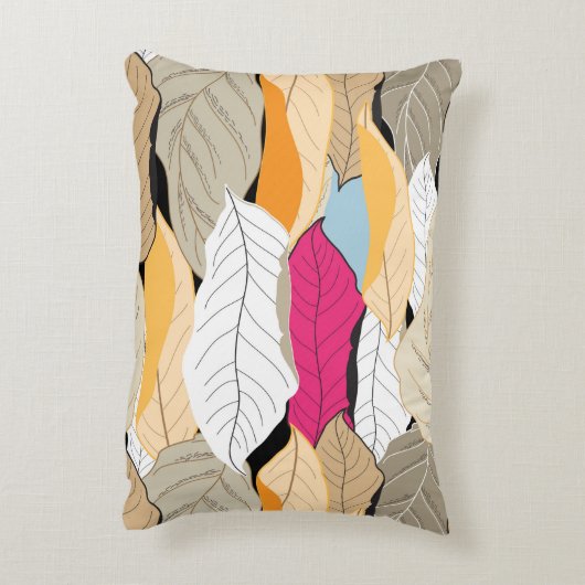 縫い目の無い美しい紅葉離れの模様 アクセントクッション (裏面(縦))