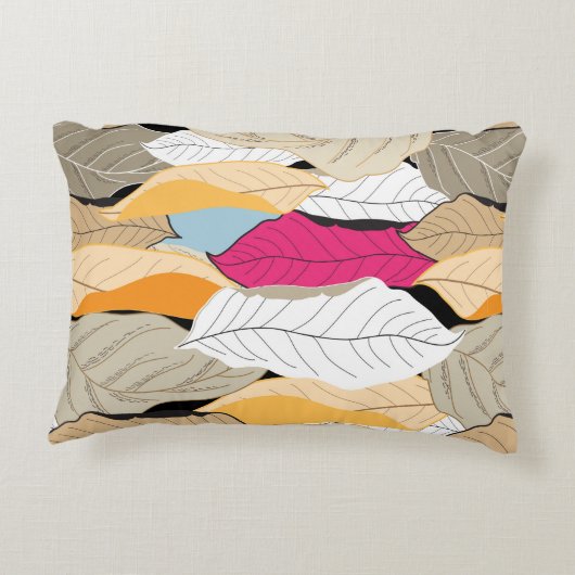 縫い目の無い美しい紅葉離れの模様 アクセントクッション (裏面)