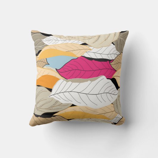 縫い目の無い美しい紅葉離れの模様 クッション (裏面)