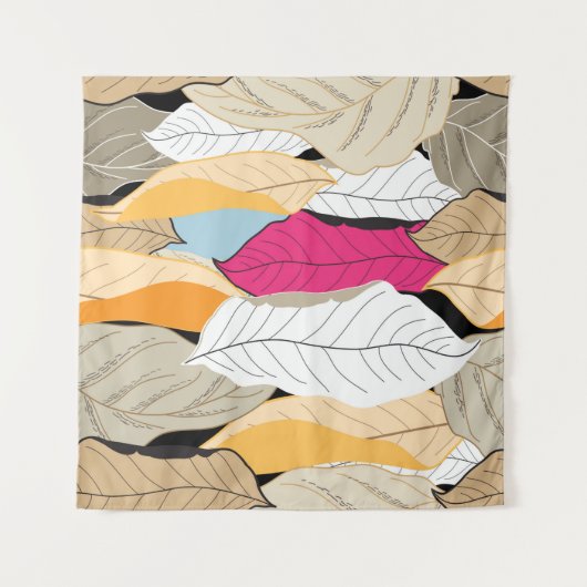 縫い目の無い美しい紅葉離れの模様 タペストリー (正面)