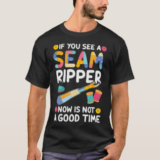 縫い目リッパー 面白い 編み物 クイルト ファン Tシャツ
