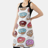 縫い目数々ののない模様を描いたドーナツの手描き。 エプロン (インサイチュ)