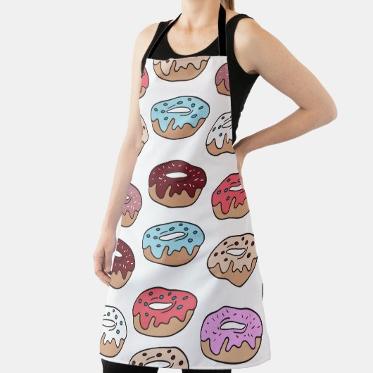 縫い目数々ののない模様を描いたドーナツの手描き。  エプロン (インサイチュ)