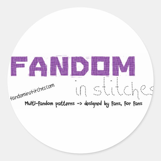 縫い糸のファンダム ラウンドシール (正面)