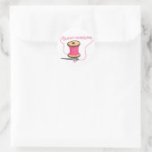 縫い素晴らし針と綿 ラウンドシール (バッグ)