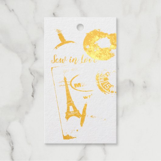 縫い込みラブフォイルギフトラベル ギフトタグ (正面)