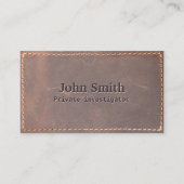 縫い革の調査員名刺 名刺 (正面)