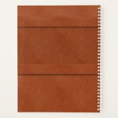 縫い革パーソナライズされた プランナー手帳 (裏面)