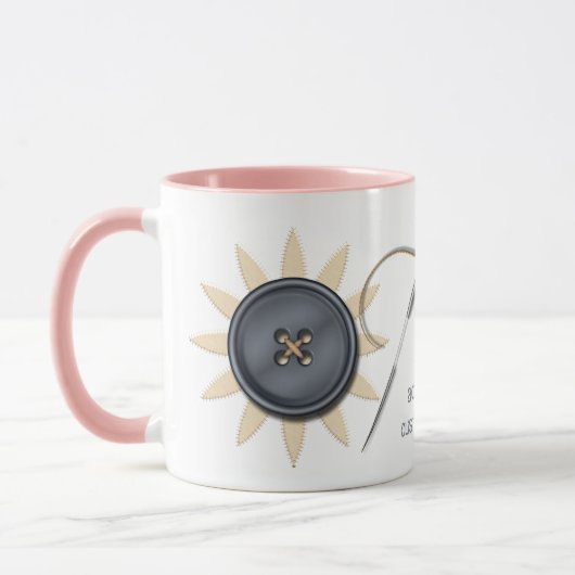 縫い、縫って下さい マグカップ (左)