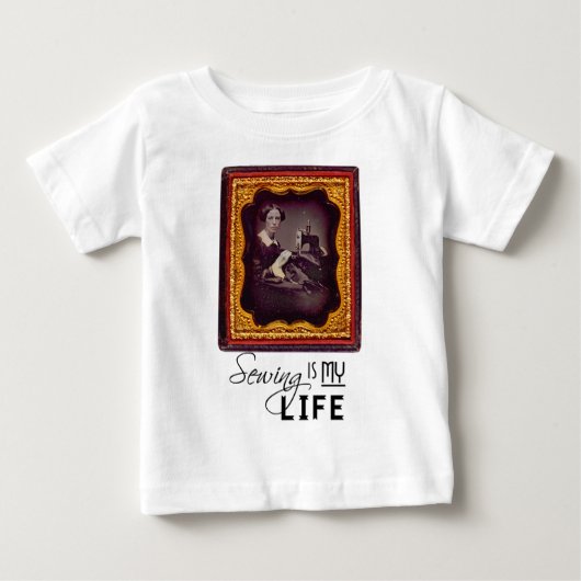 縫うことが私の生きがい ベビーTシャツ (正面)