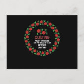 縫うことの証明：私には何かを1000回刺す忍耐力がある ポストカード (正面)