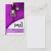 縫うこと: テーラー、ドレスメーカー、デザイナー、裁縫婦 名刺 (正面/裏面)