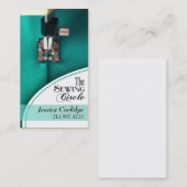 縫うこと: ドレスメーカー、テーラー、デザイナー、裁縫婦 名刺 (正面/裏面)