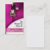 縫うこと: ドレスメーカー、テーラー、デザイナー、裁縫婦 名刺 (正面/裏面)