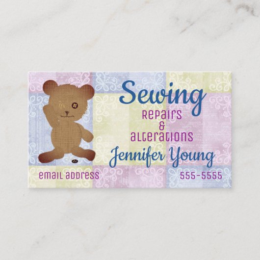 縫うこと 名刺 (正面)