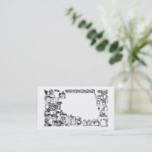 縫うテーマの名刺FabricatedFrames.com 名刺 (スタンド正面)