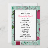 縫うテーマの退職パーティー 招待状 (裏面)