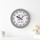 縫う変化-時間のステッチは9つを救います ラージ壁時計 (ホーム)