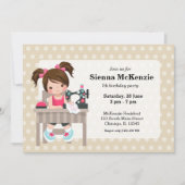 縫う少女 招待状 (正面)