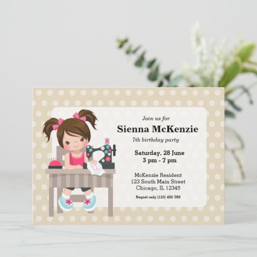 縫う少女 招待状 (スタンド正面)