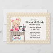 縫う少女 招待状 (正面)