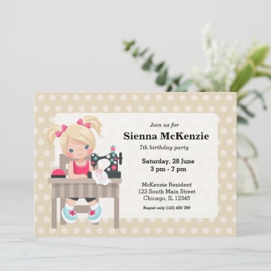 縫う少女 招待状 (スタンド正面)