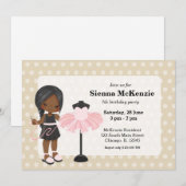 縫う少女 招待状 (正面/裏面)