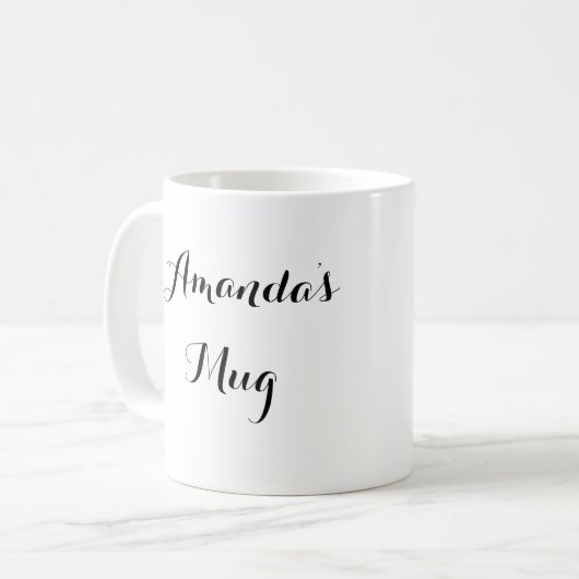 縫う引用文のマグ コーヒーマグカップ (正面左)