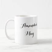 縫う引用文のマグ コーヒーマグカップ (左)