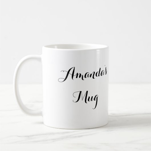 縫う引用文のマグ コーヒーマグカップ (左)