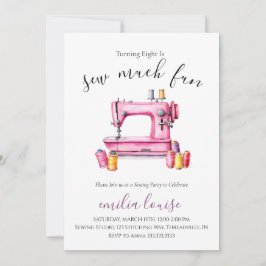 縫う誕生日パーティーの招待状 招待状